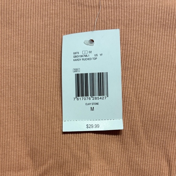 Guess Women's Peach Ruched Crop Top - Picture 6 of 7